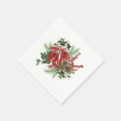 Vintager Urlaub Poinsettia Florenz Serviette (Ecke)