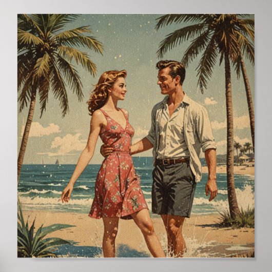 Vintager Urlaub Poster (Vorne)