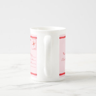 Vintager Urlaub Postkarte Knochen China Tasse