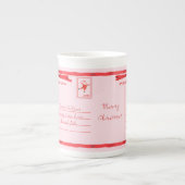 Vintager Urlaub Postkarte Knochen China Tasse (Vorderseite)