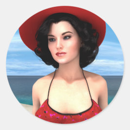 Vintager Urlaub Runder Aufkleber