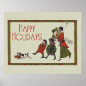 Vintager Urlaub Shopping Poster (Vorne)