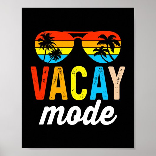 Vintager Urlaub Sommerreisenfamilie im Vacay-Modus Poster (Vorne)