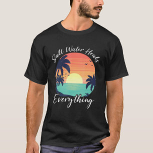 Vintager Urlaub Sommersalzwasser heilt alles T-Shirt