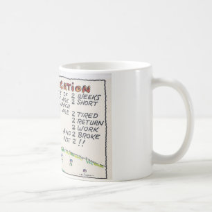 Vintager Urlaub Spaß Kaninchen Kaffeetasse