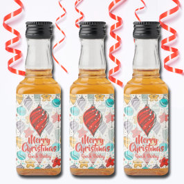 Vintager Urlaub Weihnachtsbaum Ornamente Mini Alkoholflaschenetikett