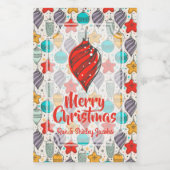 Vintager Urlaub Weihnachtsbaum Ornamente Mini Weinetikett (Einzelnes Label)