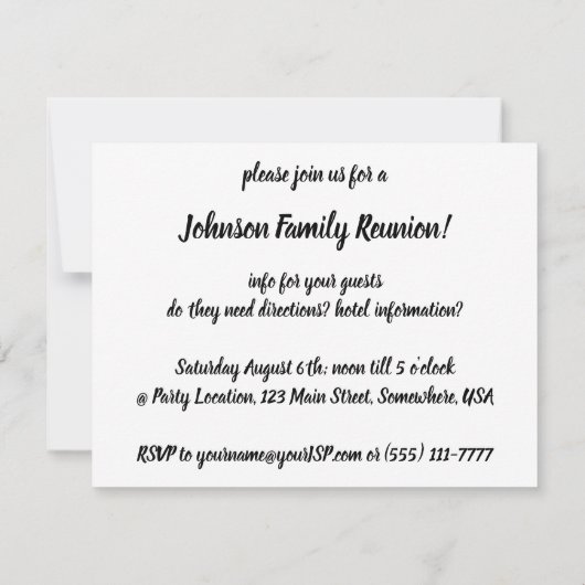 Vintager Urlaub, Wiedersehen-Party Einladung (Rückseite)