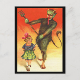 Vintager Urlaubsgruss Vom Krampus Postkarte