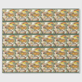 Vintager Urwald der amerikanischen Weibchen Geschenkpapier (Flach)