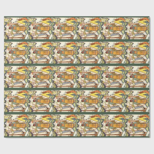 Vintager Urwald der amerikanischen Weibchen Geschenkpapier (Flach)