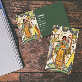 Vintager Urwald der amerikanischen Weibchen Visitenkarte