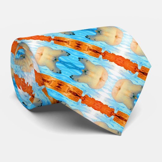 Vintager US-Alaska-Eisbär Krawatte (Gerollt)