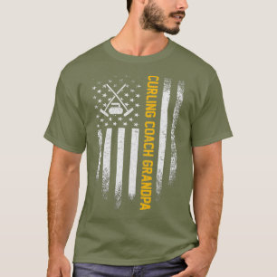 Vintager US-amerikanischer Flag Proud Curling Coac T-Shirt
