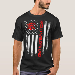 Vintager US-amerikanischer Flag Proud Welder Welde T-Shirt