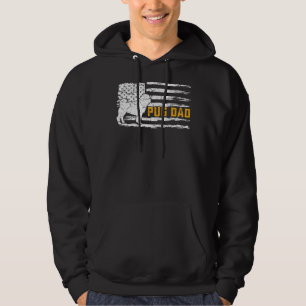 Vintager US-amerikanischer Flag-Stolz Mops Dog Vat Hoodie