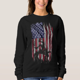 Vintager US-amerikanischer Flag Wrestling Sport Wr Sweatshirt