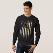 Vintager US-amerikanischer Flaggen bester Pilot-Va Sweatshirt (Vorne ganz)