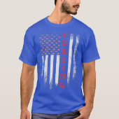 Vintager US-amerikanischer Flaggenkurler T-Shirt (Vorderseite)