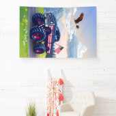 Vintager, US-amerikanischer Monster Banner (InSitu)