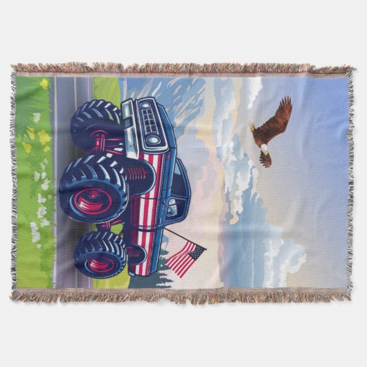 Vintager, US-amerikanischer Monster Decke (Vorderseite)