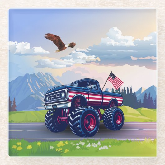Vintager, US-amerikanischer Monster Glasuntersetzer (Vorderseite)