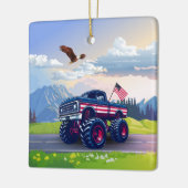 Vintager, US-amerikanischer Monster Keramikornament (Links)