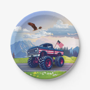 Vintager, US-amerikanischer Monster Pappteller