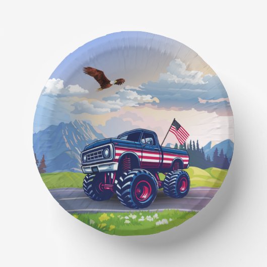 Vintager, US-amerikanischer Monster Pappteller (Vorderseite)