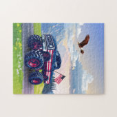 Vintager, US-amerikanischer Monster Puzzle (Horizontal)