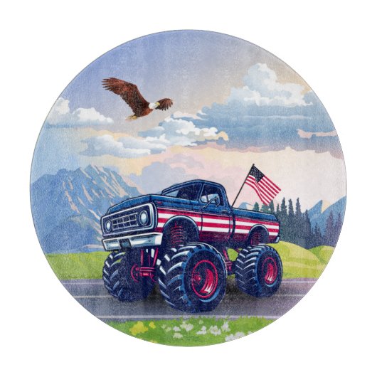 Vintager, US-amerikanischer Monster Schneidebrett (Vorderseite)