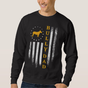 Vintager US-Flagge Proud Bull Terrier Vater Bully Sweatshirt