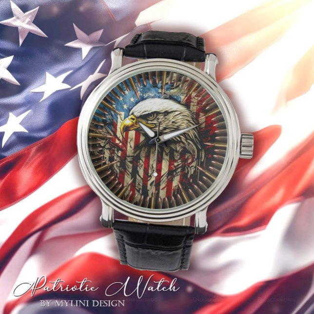 Vintager US-Flaggenamerikaner Armbanduhr (Von Creator hochgeladen)