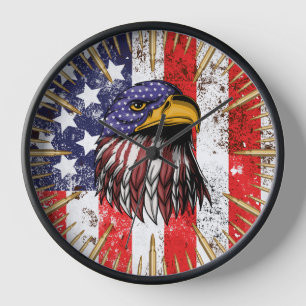 Vintager US-Flaggenamerikaner Uhr
