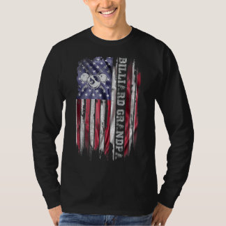 Vintager US-Flaggenpool Billiard Snooker Opa Sil T-Shirt