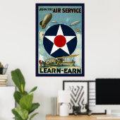 Vintager US-Luftdienst~Vintager Weltkrieg 1 Poster (Heimbüro)