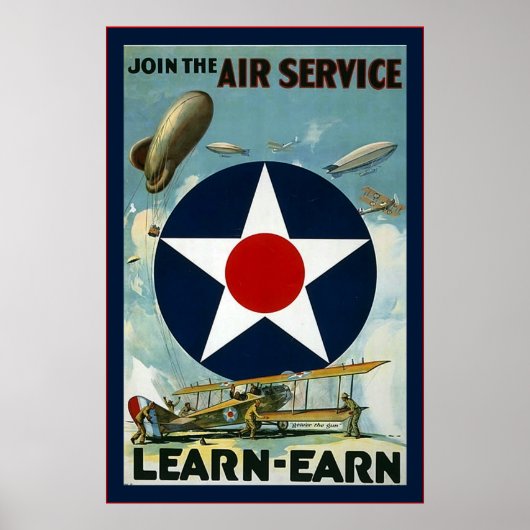 Vintager US-Luftdienst~Vintager Weltkrieg 1 Poster (Vorne)