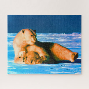 Vintager USA Alaska Mutterpolare Puzzle