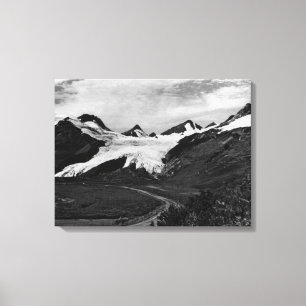 Vintager USA Alaska Worthington Gletscher Sommer Leinwanddruck
