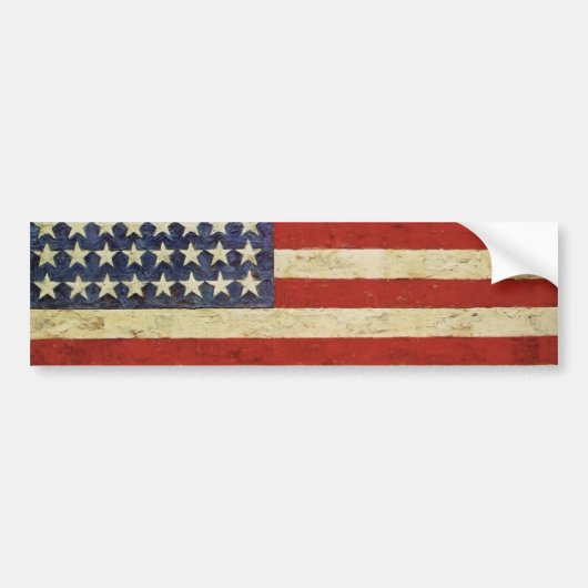 Vintager USA-FLAGGE Autoaufkleber (Vorne)