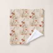 Vintager Valentinclown Badhandtuch Set (Waschlappen)