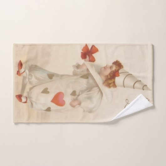 Vintager Valentinclown Badhandtuch Set (Handtuch)