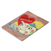 Vintager Valentincup der Tee Notizblock (Linke Seite)
