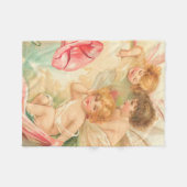 Vintager Valentincupiangel 1 Fleecedecke (Vorderseite (Horizontal))