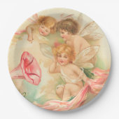 Vintager Valentincupiangel 1 Pappteller (Vorderseite)