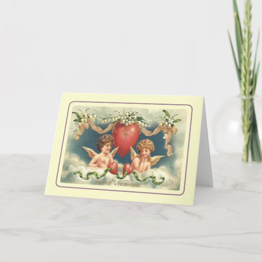 Vintager Valentine Feiertagskarte (Vorderseite)