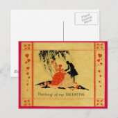 Vintager Valentine Feiertagspostkarte (Vorne/Hinten)