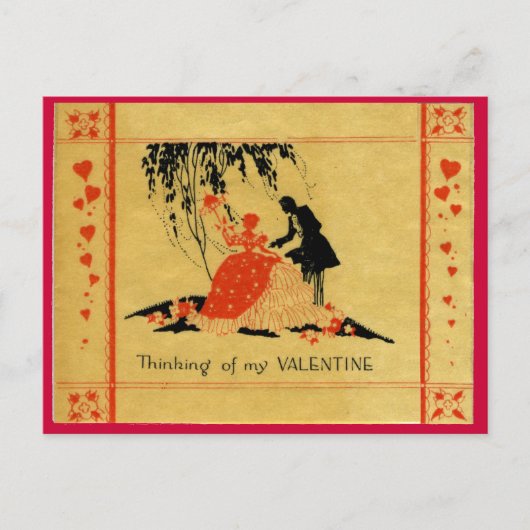 Vintager Valentine Feiertagspostkarte (Vorderseite)