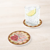 Vintager Valentine Gedicht Untersetzer (Seite)