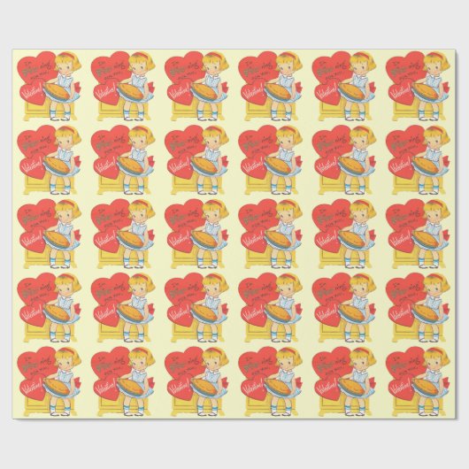Vintager Valentine Geschenkpapier (Flach)